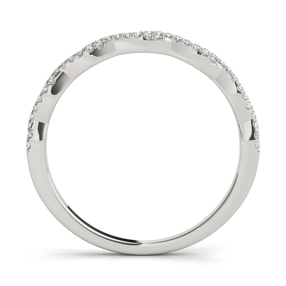 0.20CTW 14K Gold Double Row Intertwined Twisted Design Diamond Band - Diamond Ring - Design Jewellers Edmonton