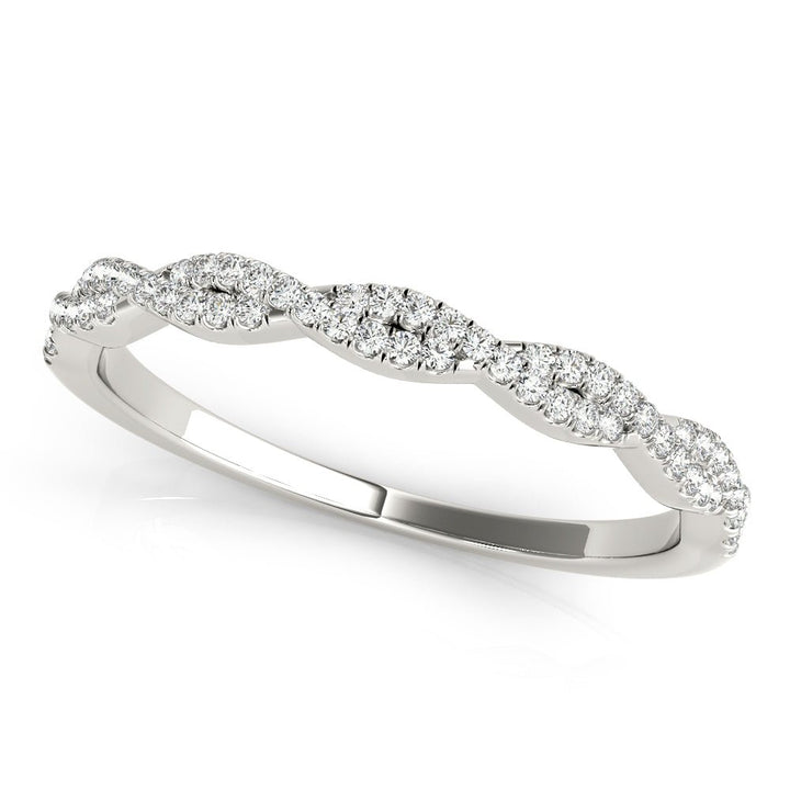 0.20CTW 14K Gold Double Row Intertwined Twisted Design Diamond Band - Diamond Ring - Design Jewellers Edmonton