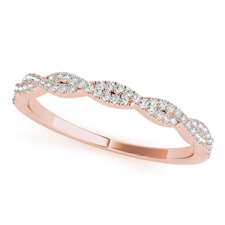 0.20CTW 14K Gold Double Row Intertwined Twisted Design Diamond Band - Diamond Ring - Design Jewellers Edmonton