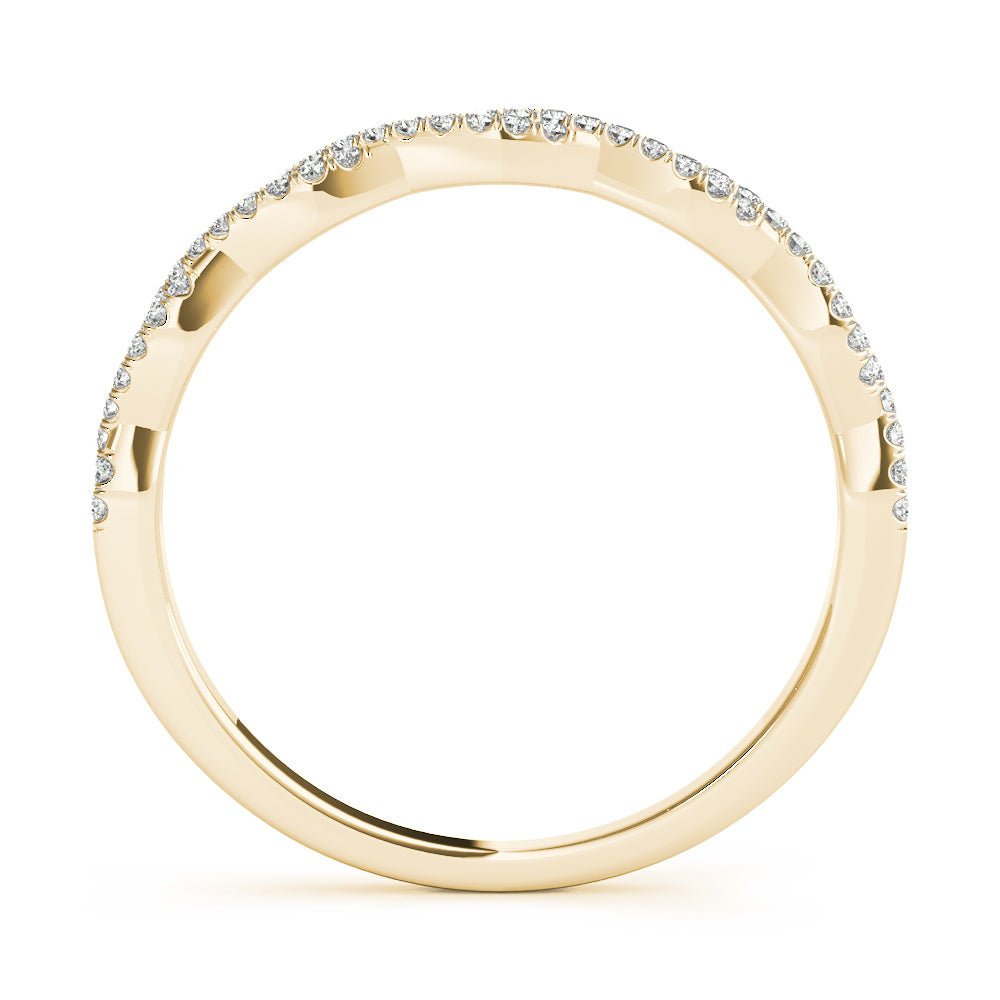 0.20CTW 14K Gold Double Row Intertwined Twisted Design Diamond Band - Diamond Ring - Design Jewellers Edmonton