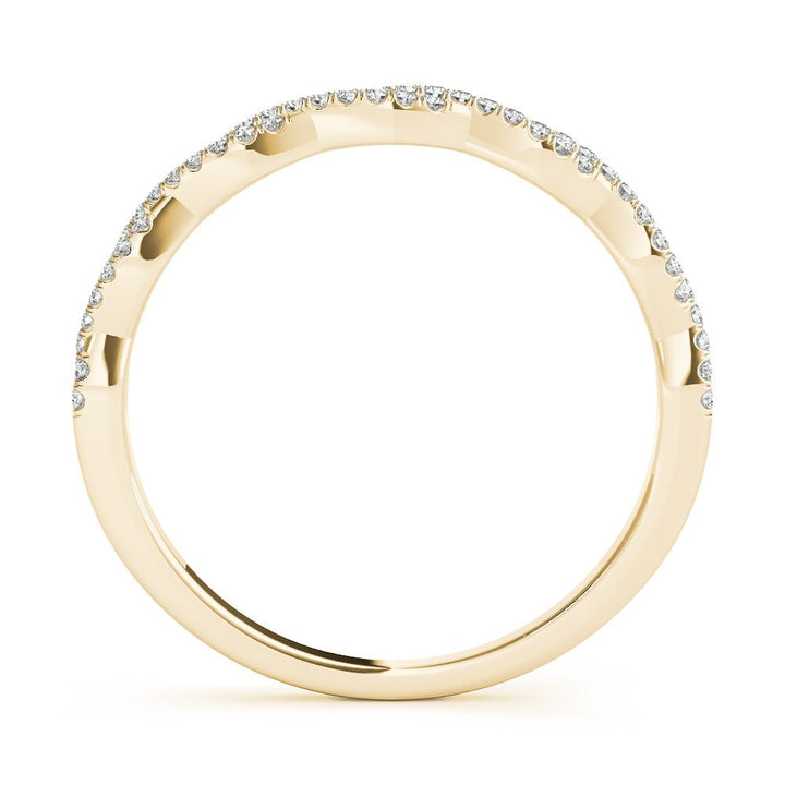 0.20CTW 14K Gold Double Row Intertwined Twisted Design Diamond Band - Diamond Ring - Design Jewellers Edmonton