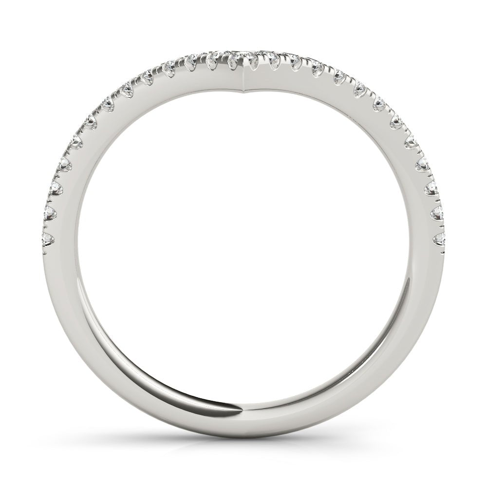 0.20CTW 14K Gold Fancy Round Brilliant Diamond Band With A V - Shape Design - Diamond Ring - Design Jewellers Edmonton