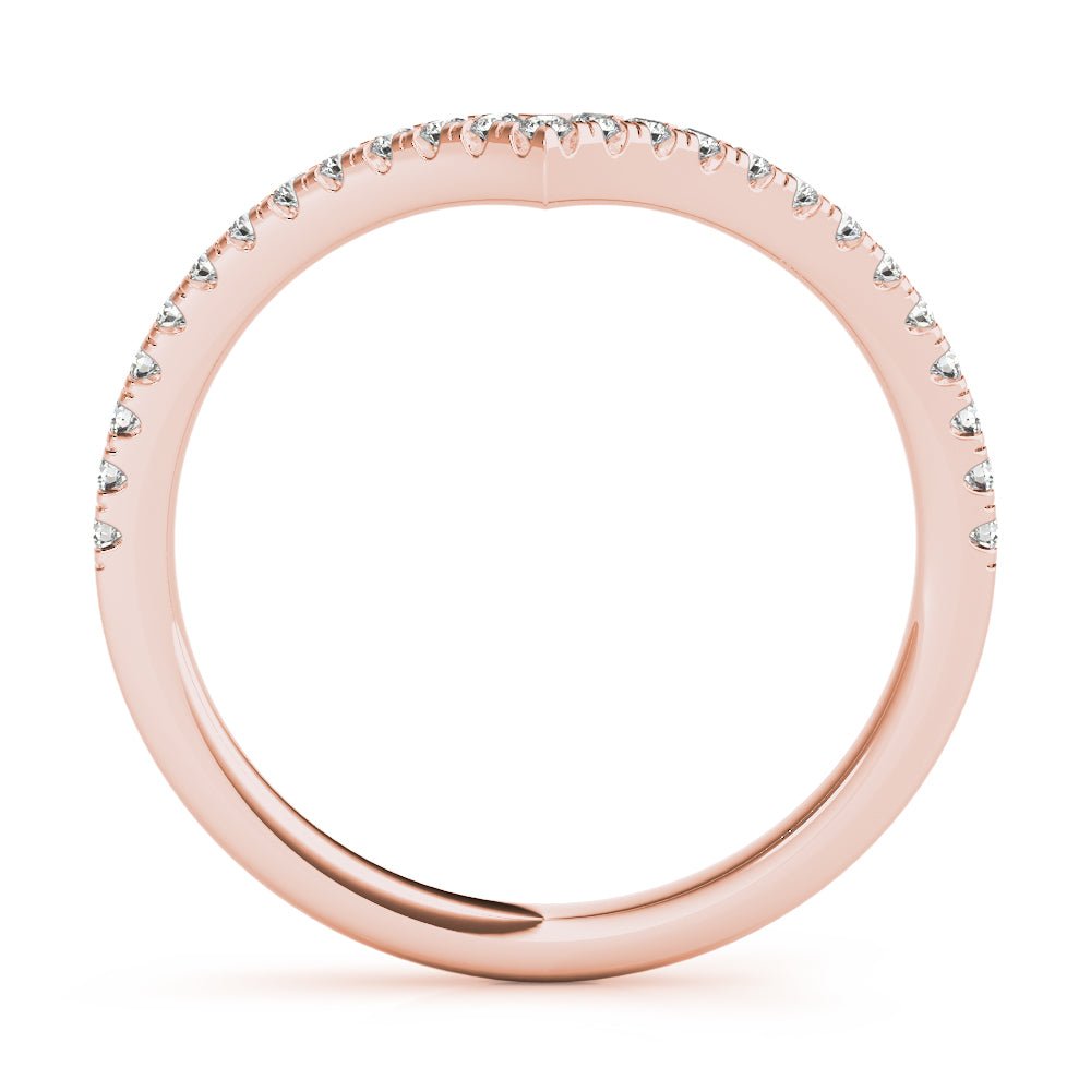 0.20CTW 14K Gold Fancy Round Brilliant Diamond Band With A V - Shape Design - Diamond Ring - Design Jewellers Edmonton