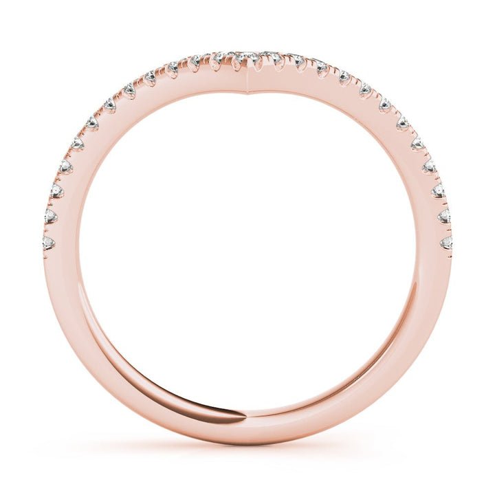 0.20CTW 14K Gold Fancy Round Brilliant Diamond Band With A V - Shape Design - Diamond Ring - Design Jewellers Edmonton