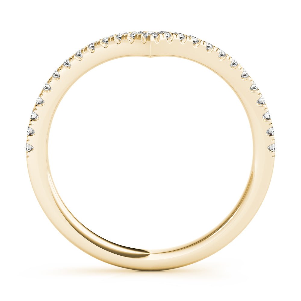 0.20CTW 14K Gold Fancy Round Brilliant Diamond Band With A V - Shape Design - Diamond Ring - Design Jewellers Edmonton