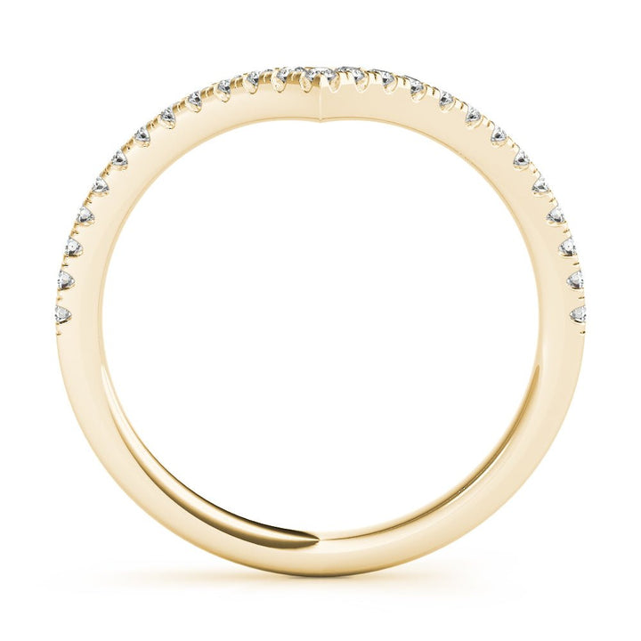 0.20CTW 14K Gold Fancy Round Brilliant Diamond Band With A V - Shape Design - Diamond Ring - Design Jewellers Edmonton