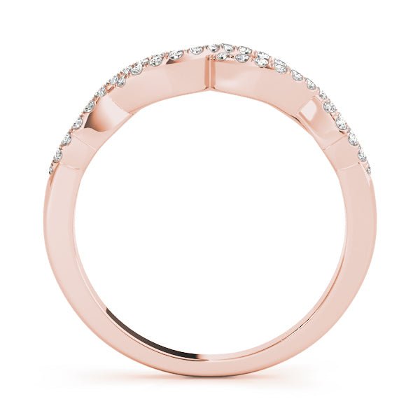 0.20CTW 14K Gold Intertwined Double Row Design Diamond Band - Diamond Ring - Design Jewellers Edmonton