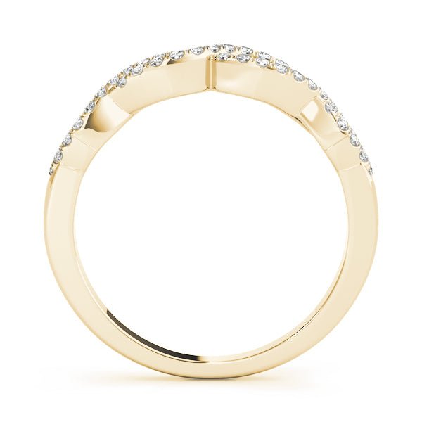 0.20CTW 14K Gold Intertwined Double Row Design Diamond Band - Diamond Ring - Design Jewellers Edmonton