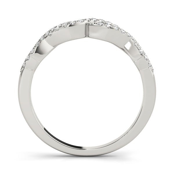 0.20CTW 14K Gold Intertwined Double Row Design Diamond Band - Diamond Ring - Design Jewellers Edmonton