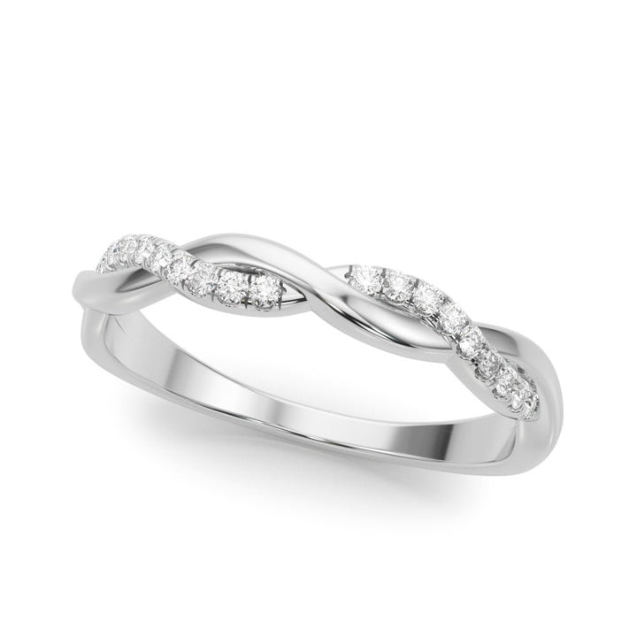 0.20CTW 14K Gold Intertwined Twisted Design Diamond Band - Diamond Ring - Design Jewellers Edmonton