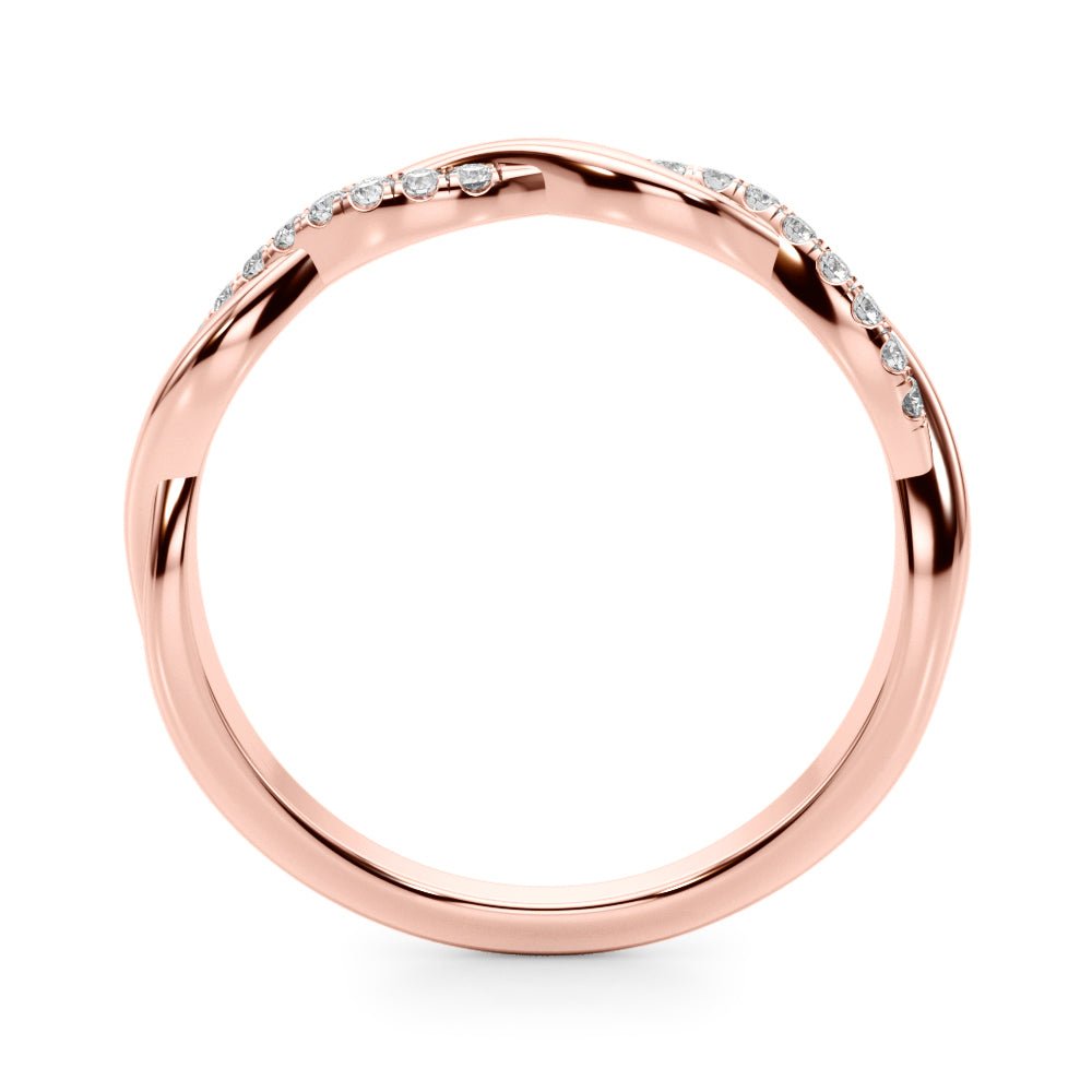 0.20CTW 14K Gold Intertwined Twisted Design Diamond Band - Diamond Ring - Design Jewellers Edmonton