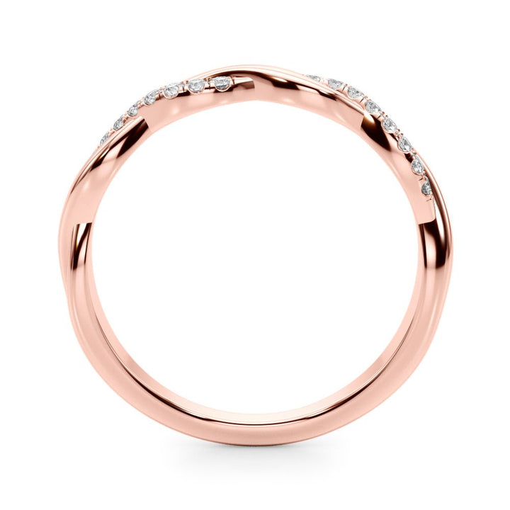 0.20CTW 14K Gold Intertwined Twisted Design Diamond Band - Diamond Ring - Design Jewellers Edmonton