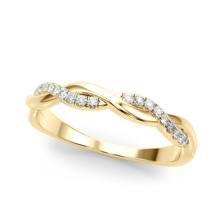 0.20CTW 14K Gold Intertwined Twisted Design Diamond Band - Diamond Ring - Design Jewellers Edmonton