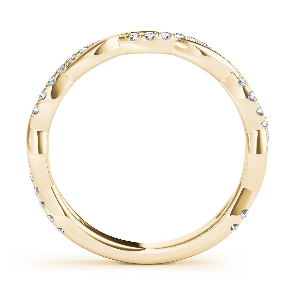 0.20CTW 14K Gold Intertwined Twisted Design Diamond Band - Diamond Ring - Design Jewellers Edmonton