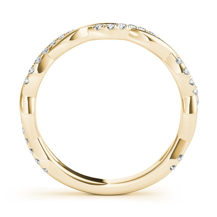 0.20CTW 14K Gold Intertwined Twisted Design Diamond Band - Diamond Ring - Design Jewellers Edmonton