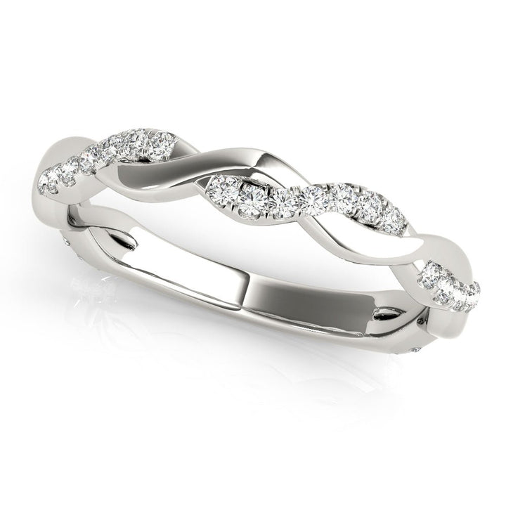0.20CTW 14K Gold Intertwined Twisted Design Diamond Band - Diamond Ring - Design Jewellers Edmonton