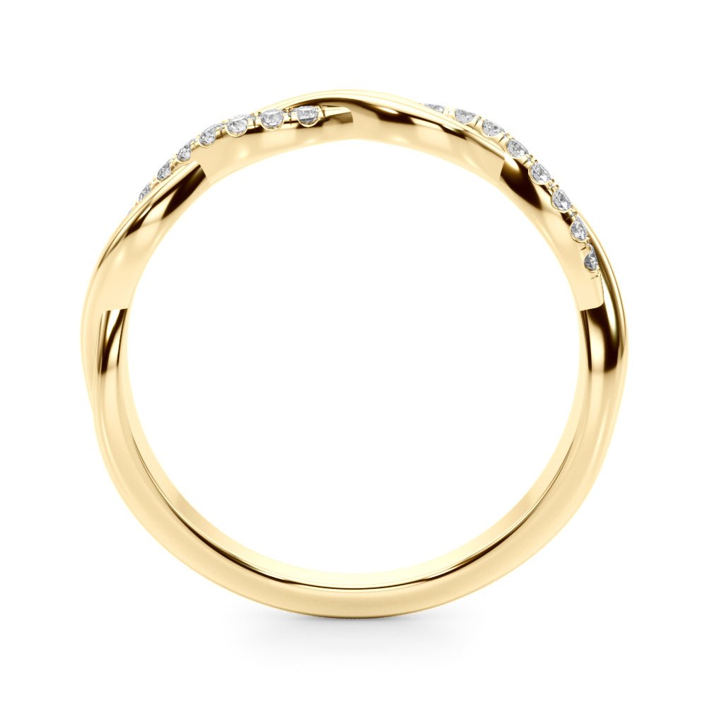0.20CTW 14K Gold Intertwined Twisted Design Diamond Band - Diamond Ring - Design Jewellers Edmonton