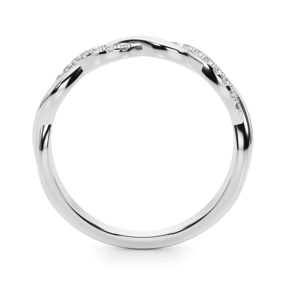 0.20CTW 14K Gold Intertwined Twisted Design Diamond Band - Diamond Ring - Design Jewellers Edmonton