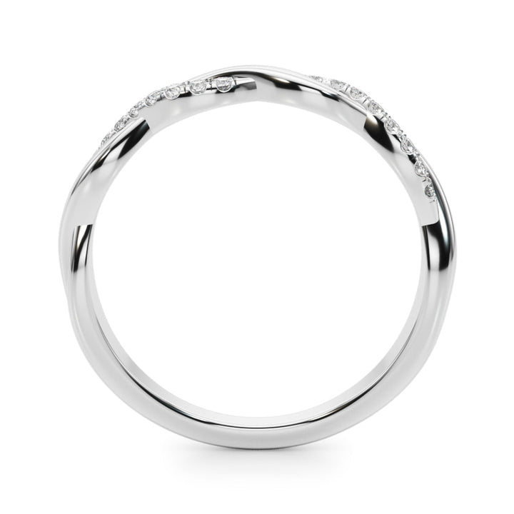 0.20CTW 14K Gold Intertwined Twisted Design Diamond Band - Diamond Ring - Design Jewellers Edmonton