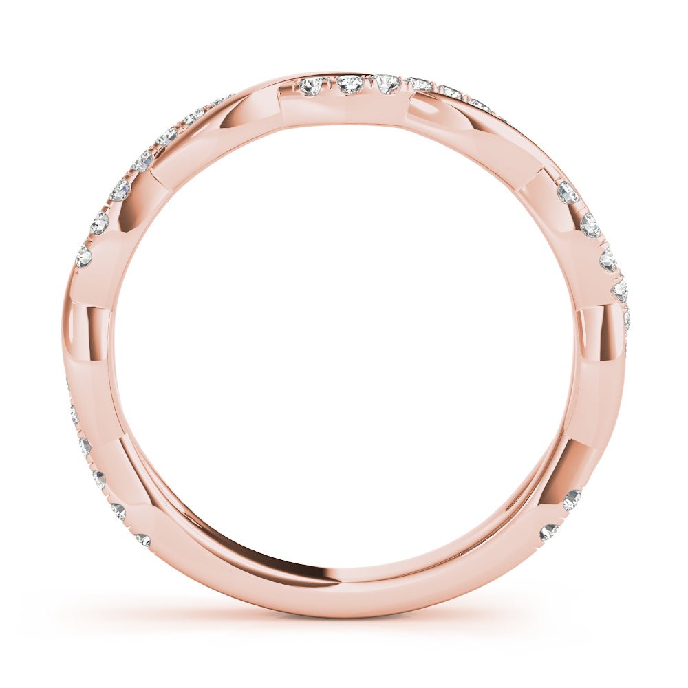 0.20CTW 14K Gold Intertwined Twisted Design Diamond Band - Diamond Ring - Design Jewellers Edmonton