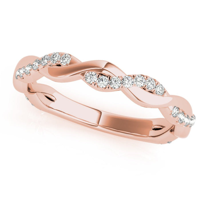 0.20CTW 14K Gold Intertwined Twisted Design Diamond Band - Diamond Ring - Design Jewellers Edmonton