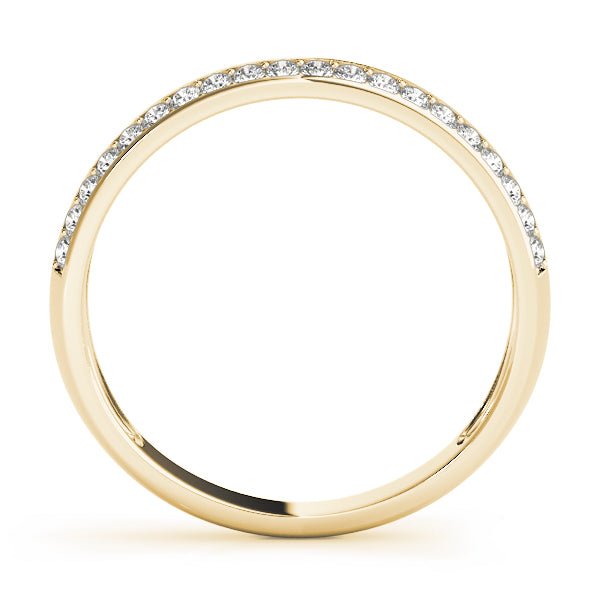 0.20CTW 14K Gold Multi - Row Slim Pave Diamond Band With A Rounded Design - Diamond Ring - Design Jewellers Edmonton