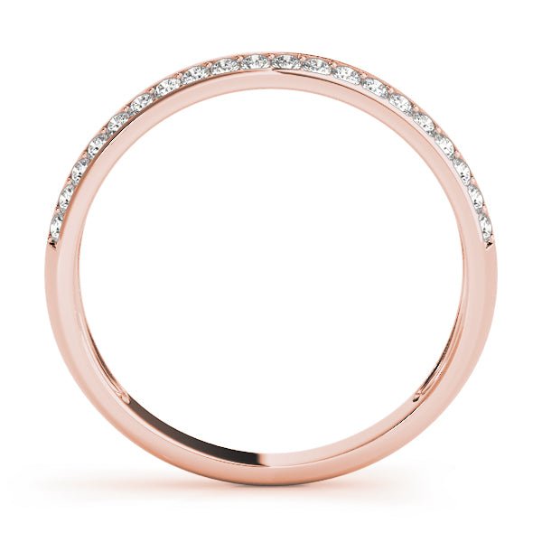 0.20CTW 14K Gold Multi - Row Slim Pave Diamond Band With A Rounded Design - Diamond Ring - Design Jewellers Edmonton