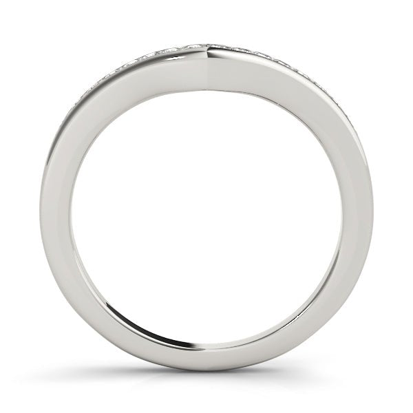 0.20CTW 14K Gold V Shape Design Channel Set Diamond Band - Diamond Ring - Design Jewellers Edmonton
