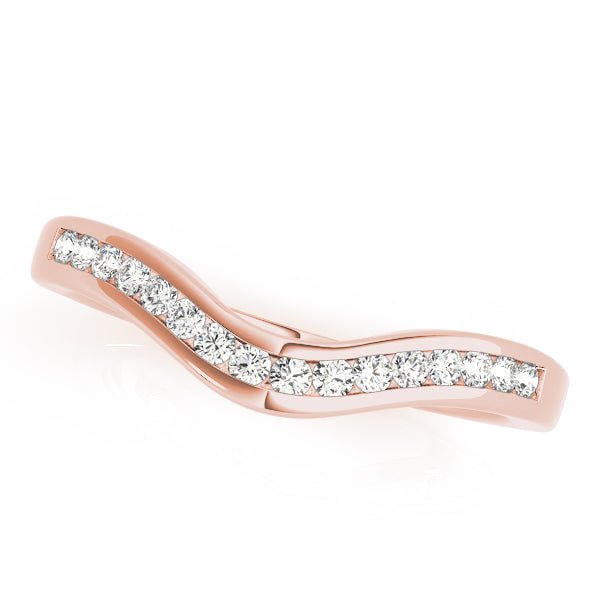 0.20CTW 14K Gold V Shape Design Channel Set Diamond Band - Diamond Ring - Design Jewellers Edmonton