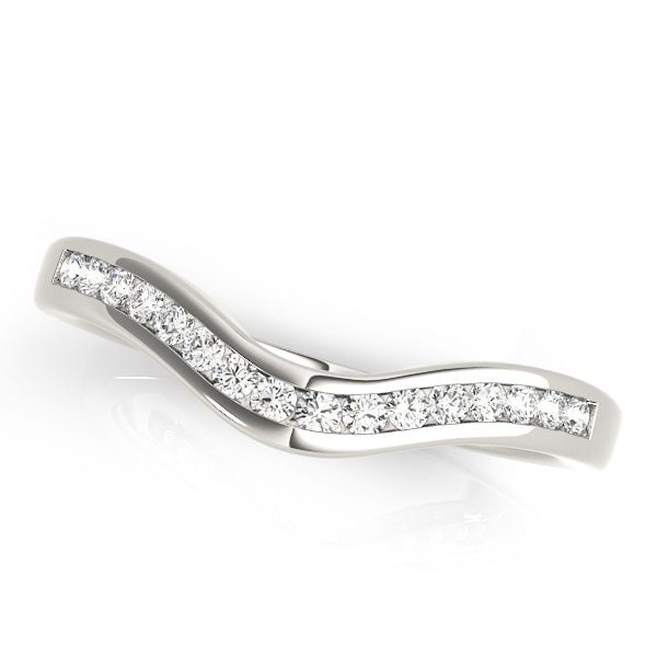 0.20CTW 14K Gold V Shape Design Channel Set Diamond Band - Diamond Ring - Design Jewellers Edmonton