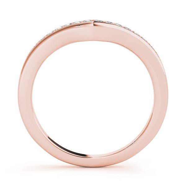 0.20CTW 14K Gold V Shape Design Channel Set Diamond Band - Diamond Ring - Design Jewellers Edmonton