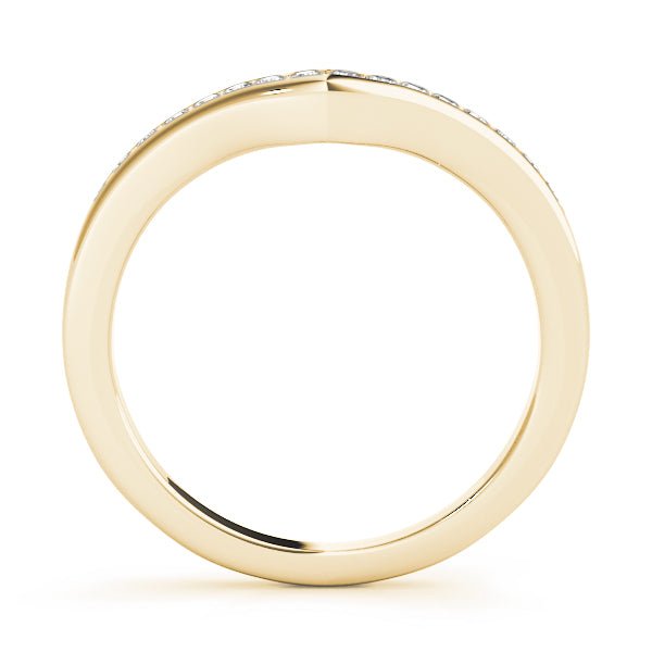 0.20CTW 14K Gold V Shape Design Channel Set Diamond Band - Diamond Ring - Design Jewellers Edmonton