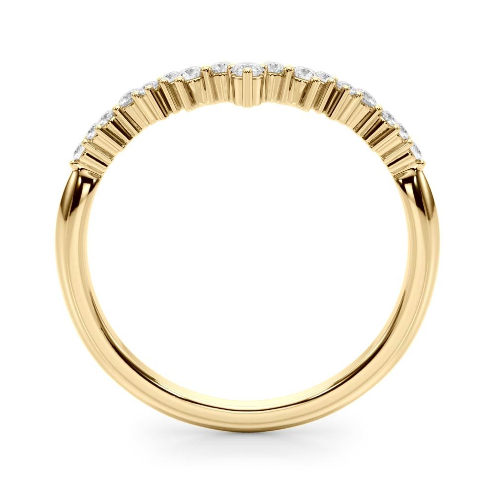 0.20TW 14K Gold Fancy Multi Stone Diamond Band With A V - Shape Design - Diamond Ring - Design Jewellers Edmonton