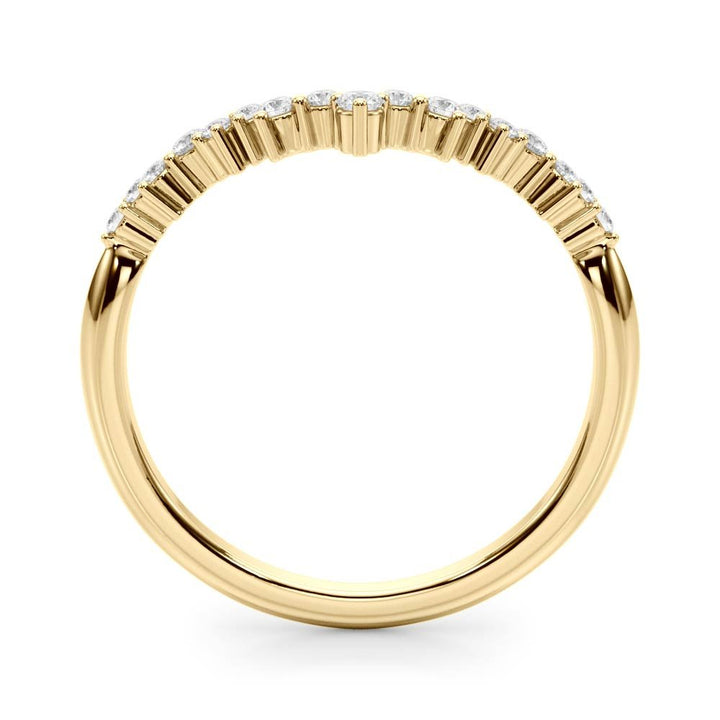 0.20TW 14K Gold Fancy Multi Stone Diamond Band With A V - Shape Design - Diamond Ring - Design Jewellers Edmonton