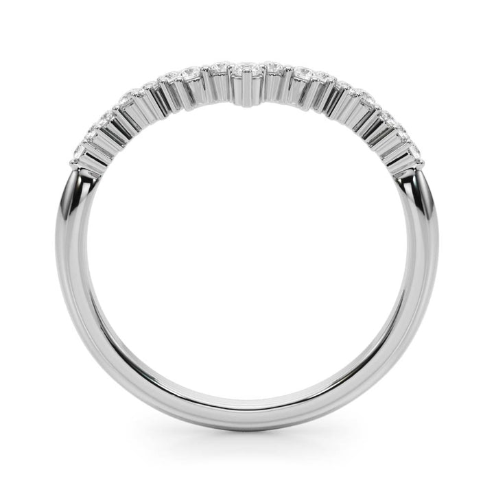 0.20TW 14K Gold Fancy Multi Stone Diamond Band With A V - Shape Design - Diamond Ring - Design Jewellers Edmonton