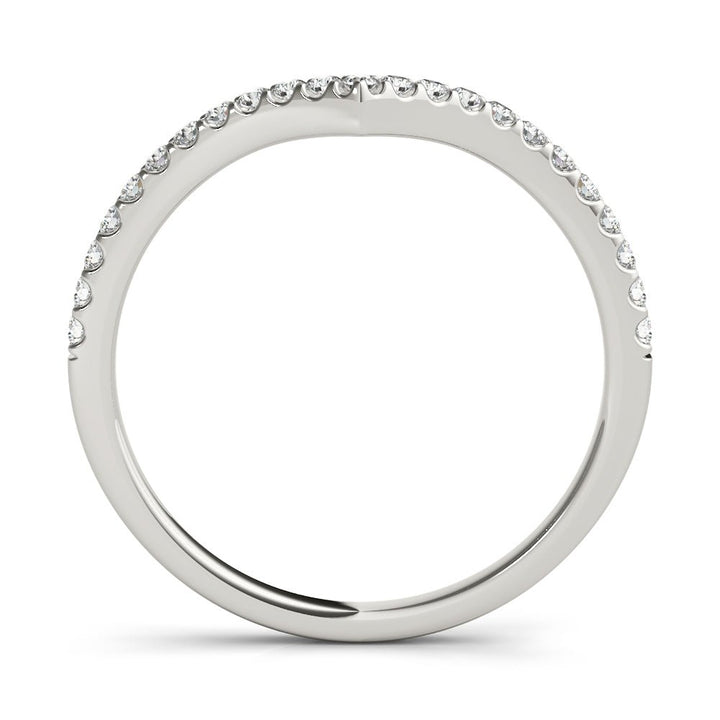 0.20TW 14K Gold Fancy Round Brilliant Diamond Band With A Mild V - Shape Design - Diamond Ring - Design Jewellers Edmonton