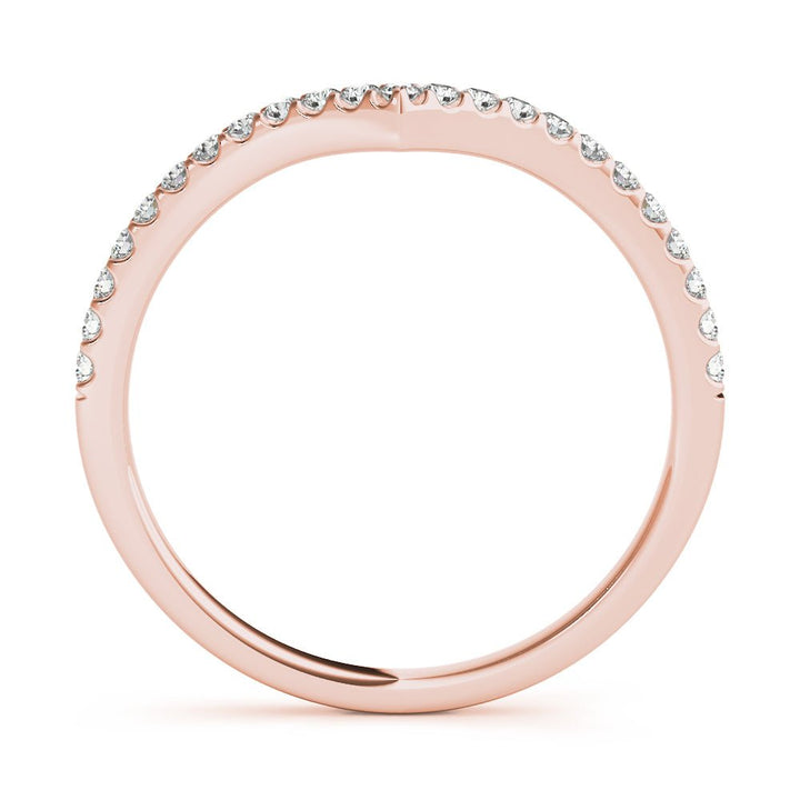 0.20TW 14K Gold Fancy Round Brilliant Diamond Band With A Mild V - Shape Design - Diamond Ring - Design Jewellers Edmonton