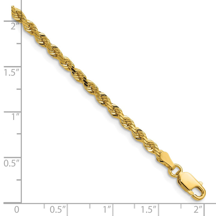 Gold 3mm Rope Chain, 16"