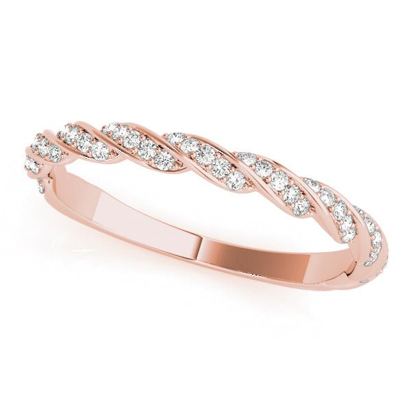 0.25CTW 10K Gold Slim Intertwined Diamond Set Twisted Style Band - Diamond Ring - Design Jewellers Edmonton