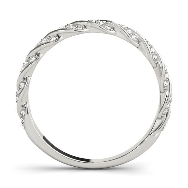 0.25CTW 10K Gold Slim Intertwined Diamond Set Twisted Style Band - Diamond Ring - Design Jewellers Edmonton