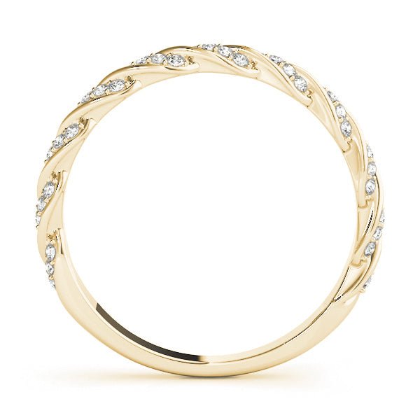 0.25CTW 10K Gold Slim Intertwined Diamond Set Twisted Style Band - Diamond Ring - Design Jewellers Edmonton