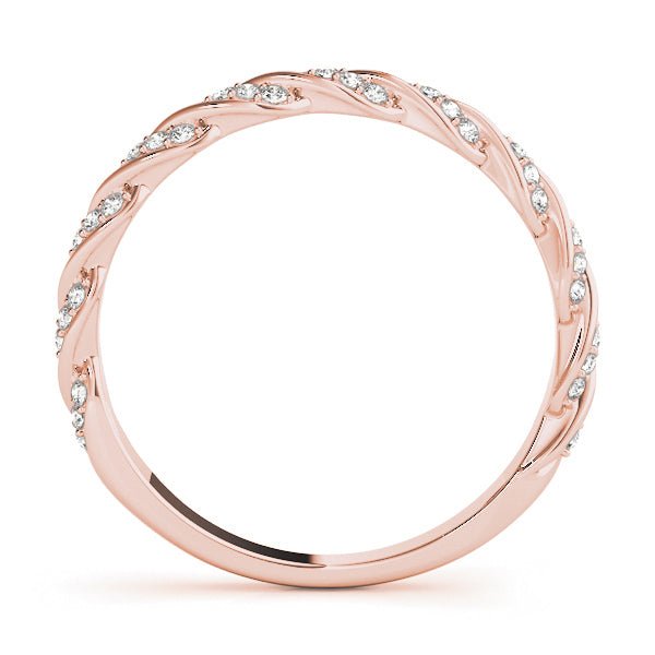 0.25CTW 10K Gold Slim Intertwined Diamond Set Twisted Style Band - Diamond Ring - Design Jewellers Edmonton