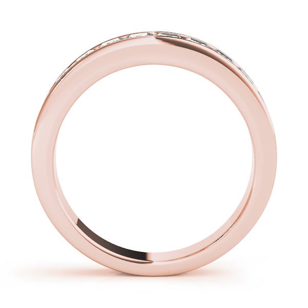 0.25CTW 14K Gold Diamond Band Channel Set With Princess Cut Diamonds - Diamond Ring - Design Jewellers Edmonton