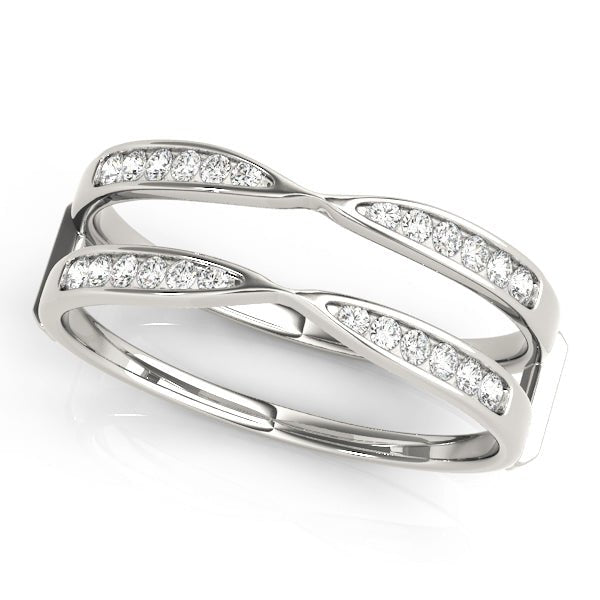 0.25CTW 14K Gold Diamond Ring Jacket Double Band Design - Diamond Ring - Design Jewellers Edmonton