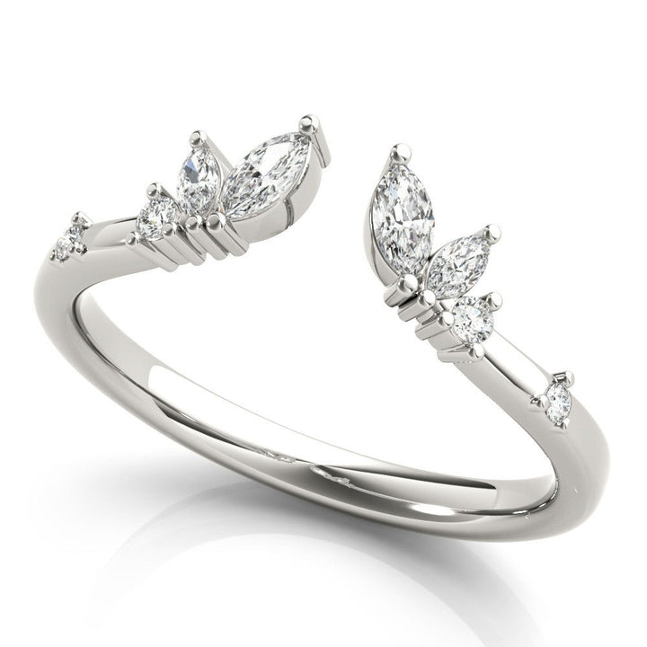 0.25CTW 14K Gold Fancy Wrap Around Open Style Band With Marquise And Round Cut Diamonds - Diamond Ring - Design Jewellers Edmonton