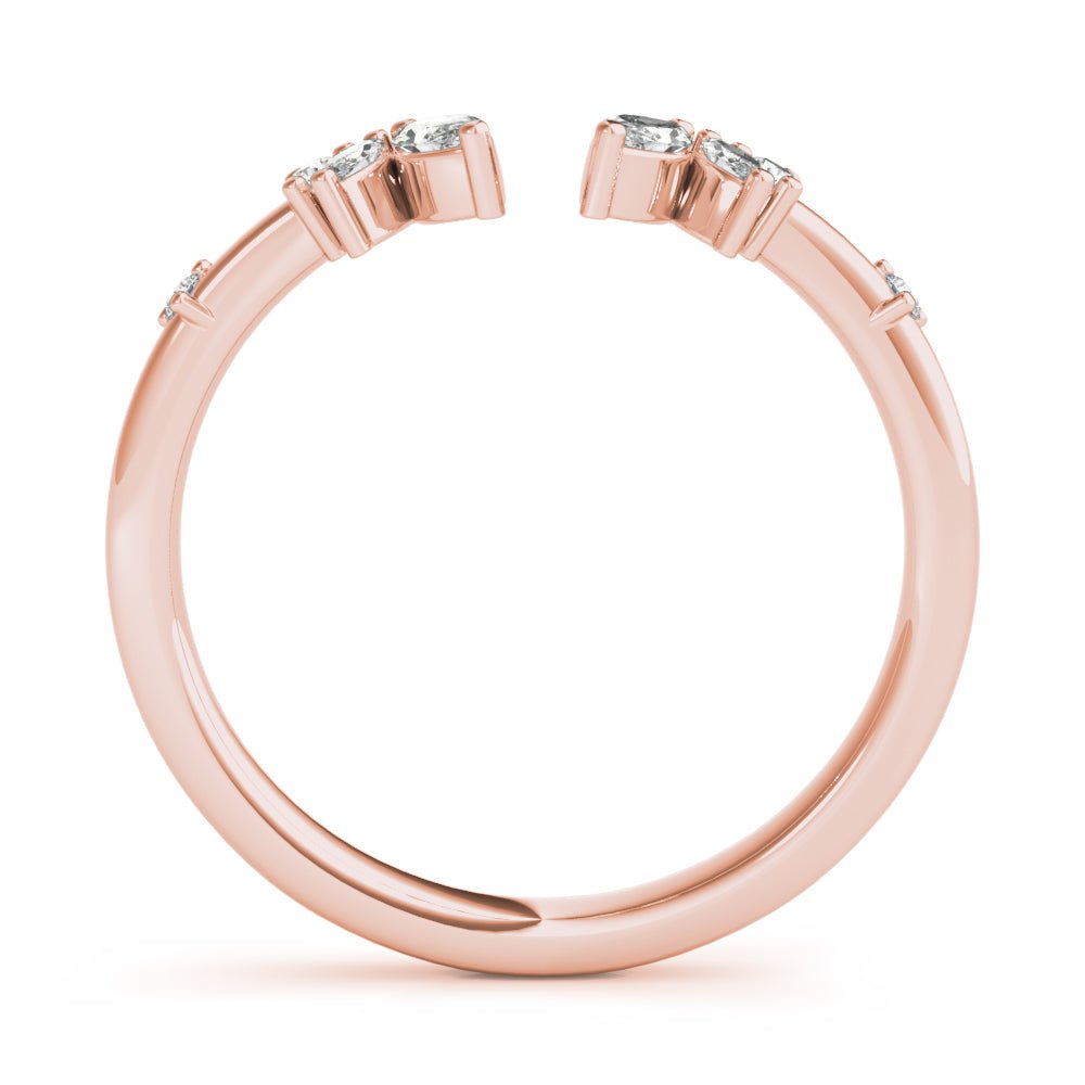0.25CTW 14K Gold Fancy Wrap Around Open Style Band With Marquise And Round Cut Diamonds - Diamond Ring - Design Jewellers Edmonton