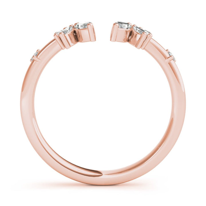 0.25CTW 14K Gold Fancy Wrap Around Open Style Band With Marquise And Round Cut Diamonds - Diamond Ring - Design Jewellers Edmonton