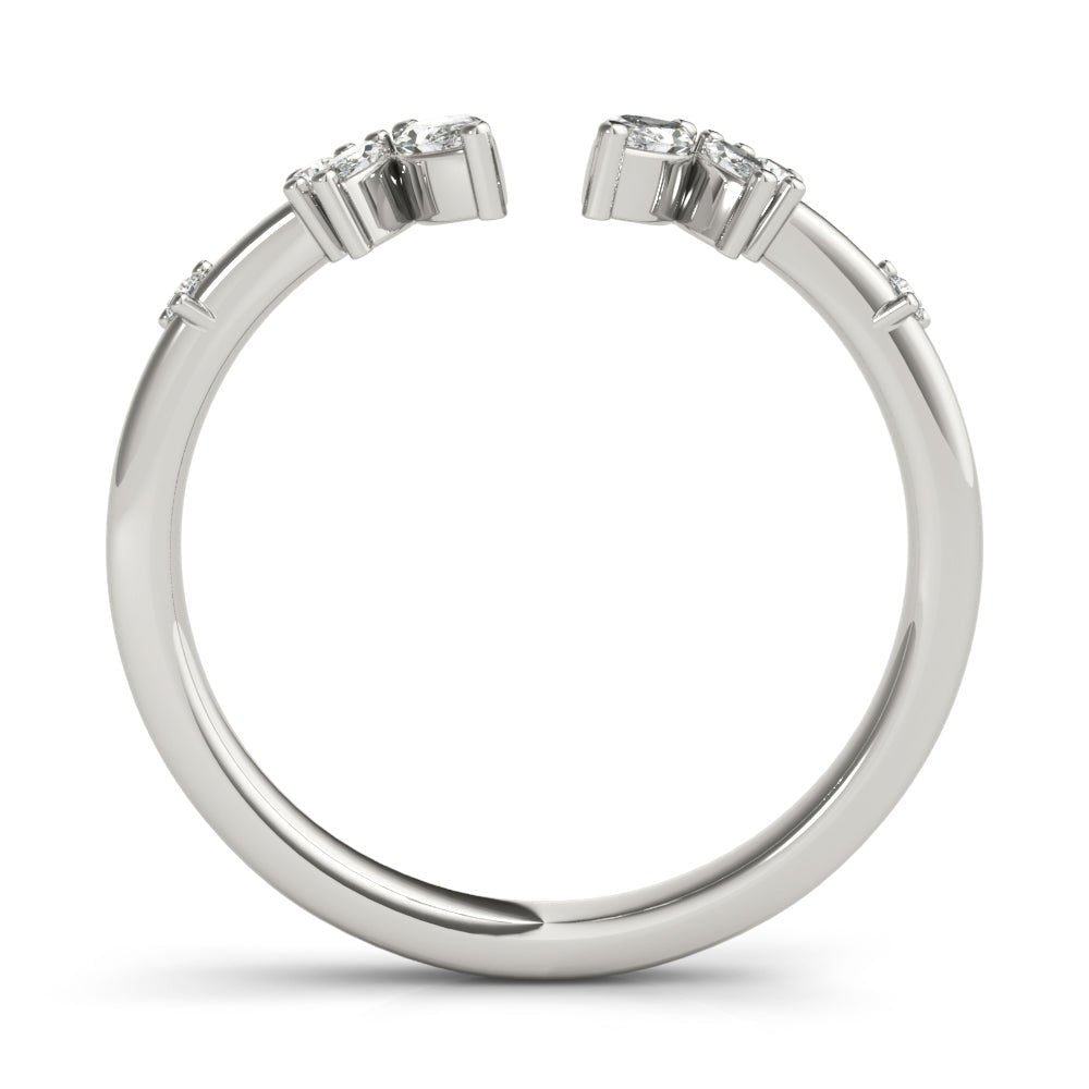 0.25CTW 14K Gold Fancy Wrap Around Open Style Band With Marquise And Round Cut Diamonds - Diamond Ring - Design Jewellers Edmonton