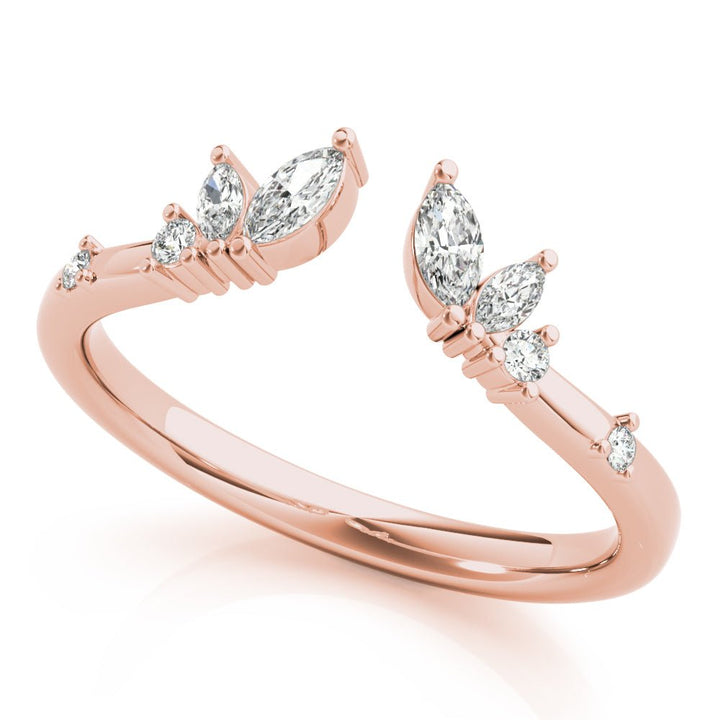 0.25CTW 14K Gold Fancy Wrap Around Open Style Band With Marquise And Round Cut Diamonds - Diamond Ring - Design Jewellers Edmonton