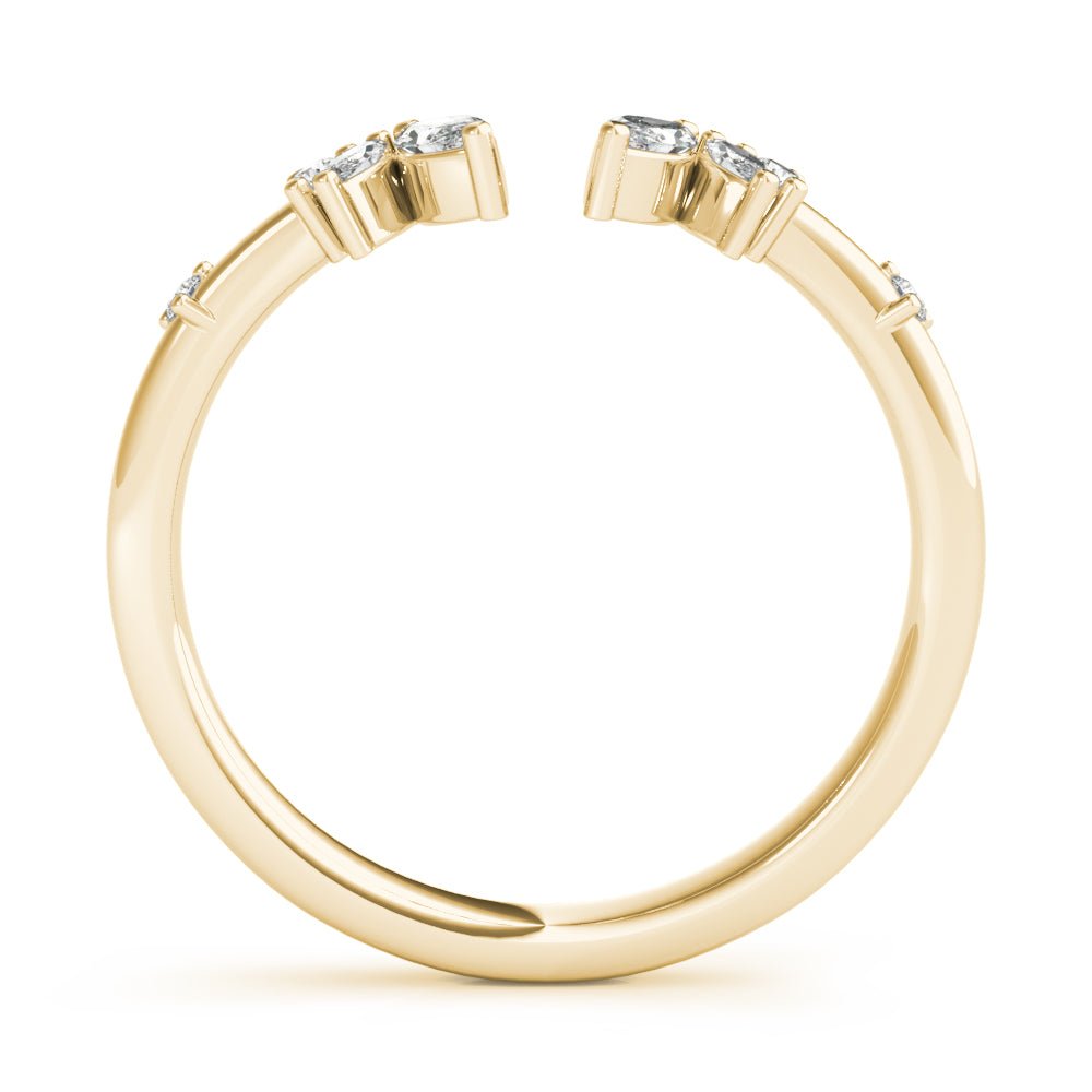 0.25CTW 14K Gold Fancy Wrap Around Open Style Band With Marquise And Round Cut Diamonds - Diamond Ring - Design Jewellers Edmonton